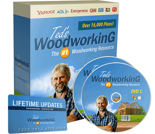 TedsWoodworking complete package with 16,000+ woodworking plans and bonuses
